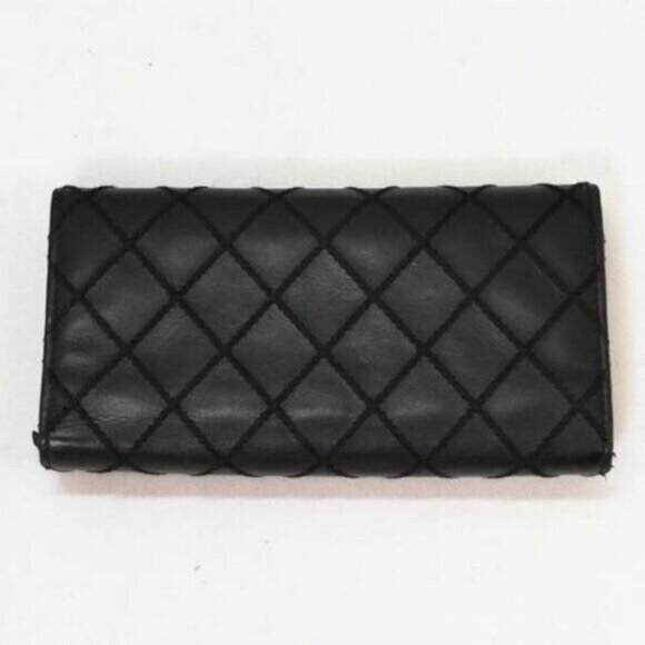 Authentic CHANEL CC Wild Stitch Lambskin Wallet on Chain Shoulder Crossbody - Picture 9 of 15